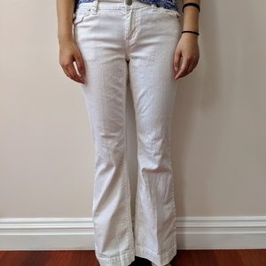 INC Straight Fit White Flare Leg Jeans